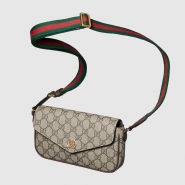 Мини-сумка через плечо Gucci Ophidia с узором GG